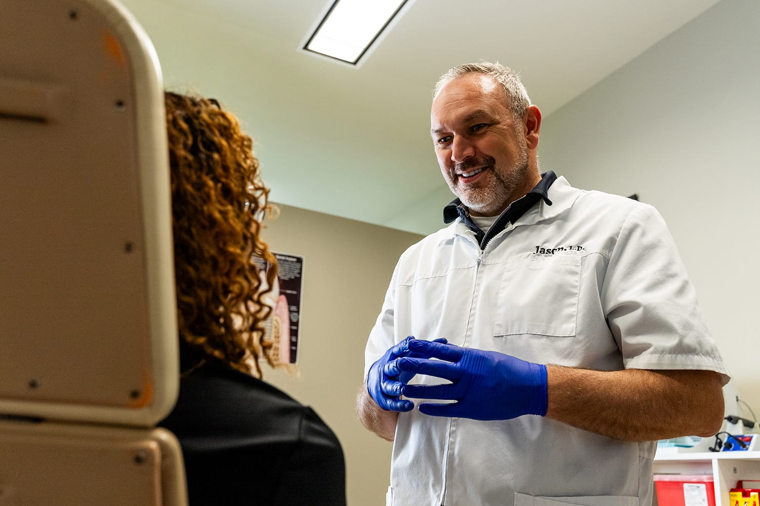 Doctor-with-Patient Jason, licensed denturist
